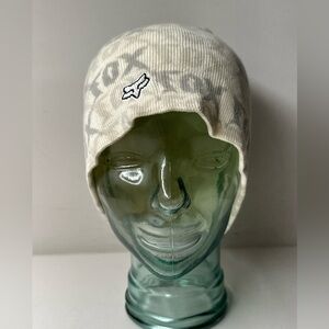 Fox Vintage Y2k Rare Beanie All Over Jacquard Logo And Embroidered Fox Head